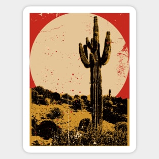 Southwest Desert Cactus Sunset Sticker